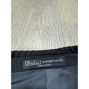 Polo Ralph Lauren‎ Made In Italy Blazer Sport Coat Jacket Men's 46L Long Blue